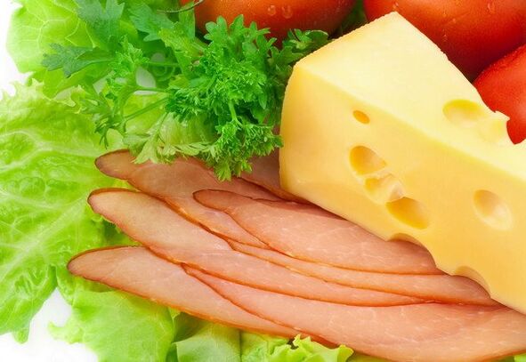 fromage, viande et légumes pour le régime Dukan